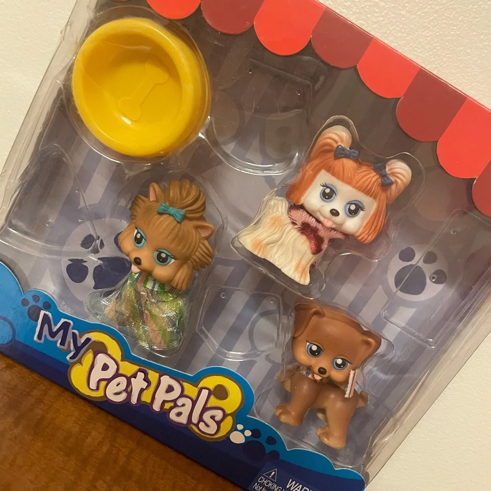 My Pet Pals Fancy Puppy Set Vintage Toys Dogs Puppies Set Rare Collectibles Blue
